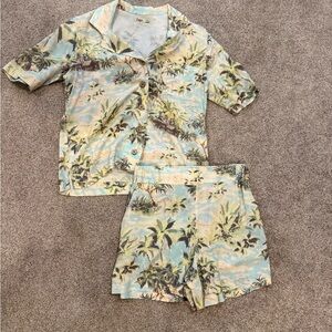 Faherty Set in Light Blue and Cream